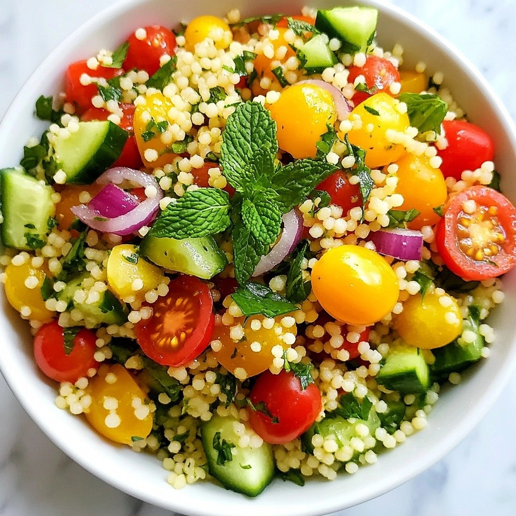 Simple Easy Side Dish Herbed Couscous Salad Delight