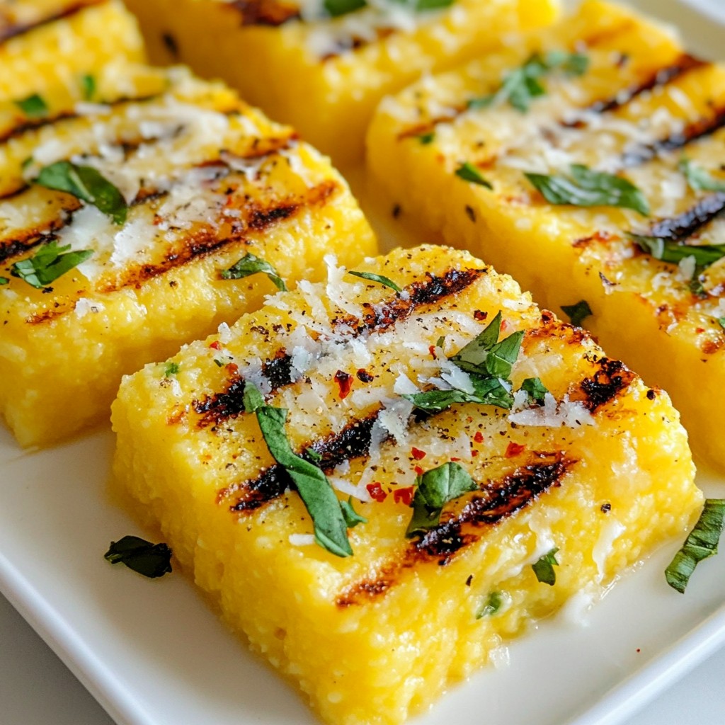Simple Easy Side Dish Cheesy Grilled Polenta Bliss