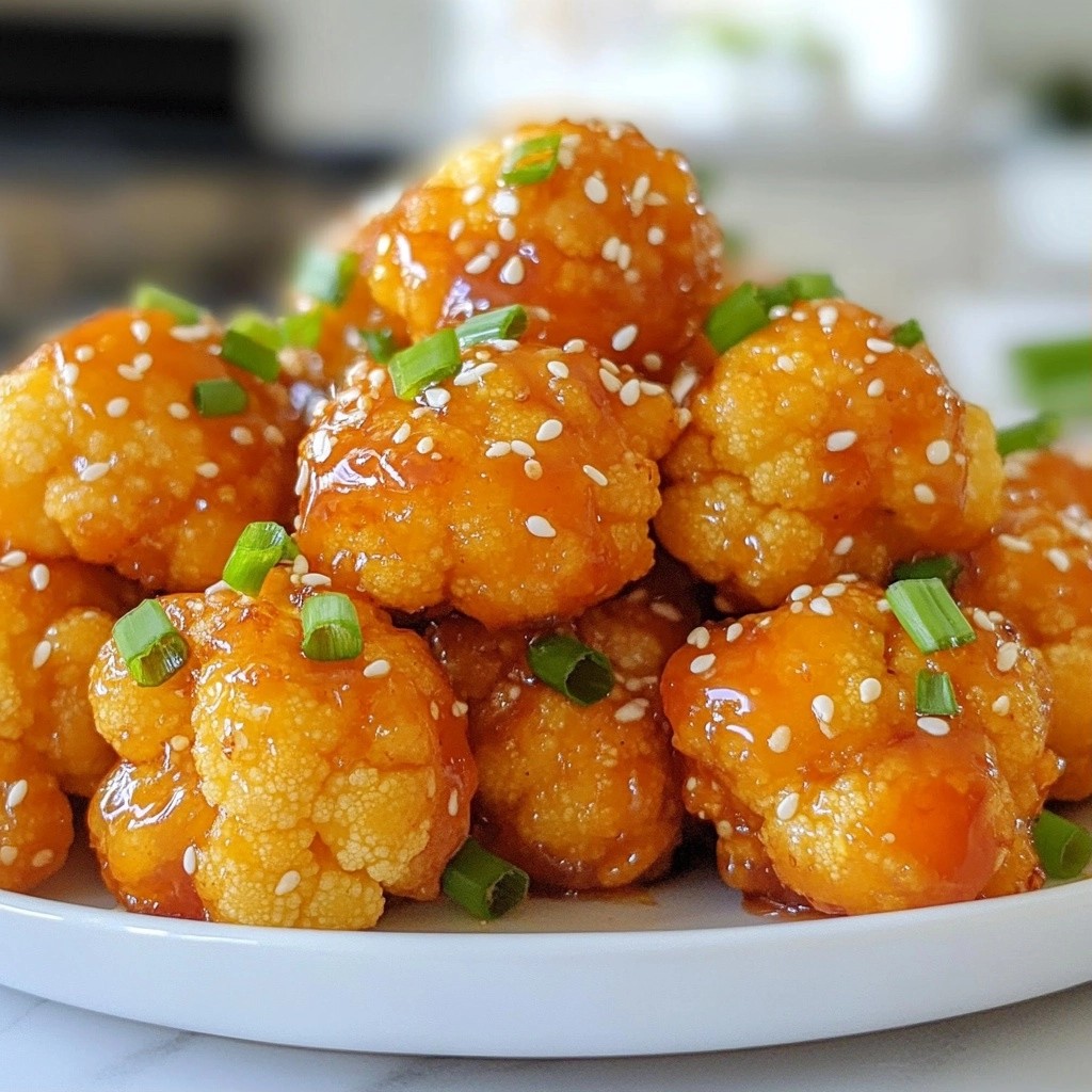 Crispy quick side dish Honey Sriracha Cauliflower Bites