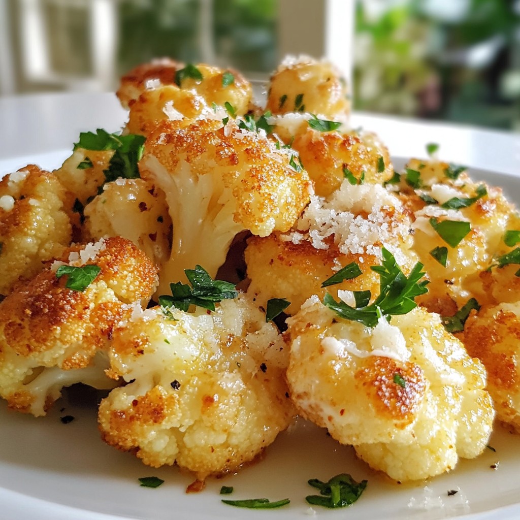 Garlic Parmesan Cauliflower Bites Tasty Snack Idea