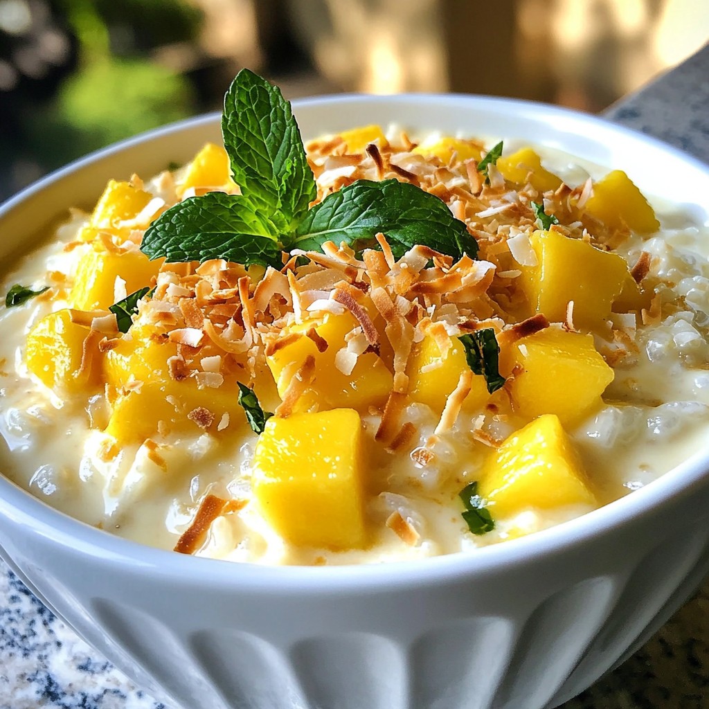 Mango Coconut Rice Pudding Creamy and Delicious Treat