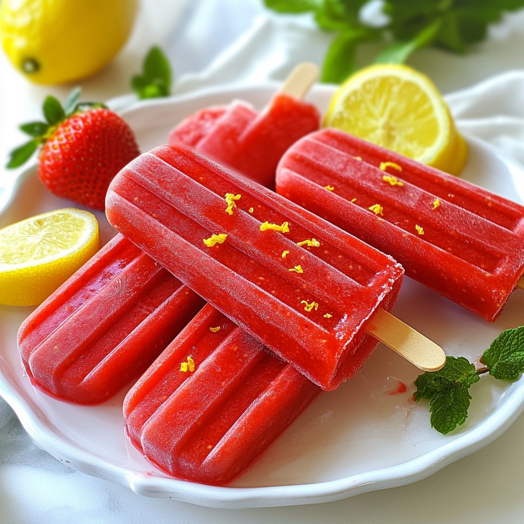 Strawberry Lemonade Popsicles Refreshing Summer Treat
