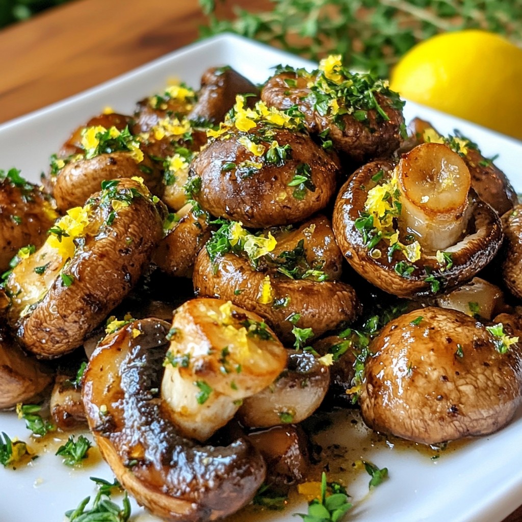 Garlic Butter Roasted Mushrooms Tasty and Easy Recipe
