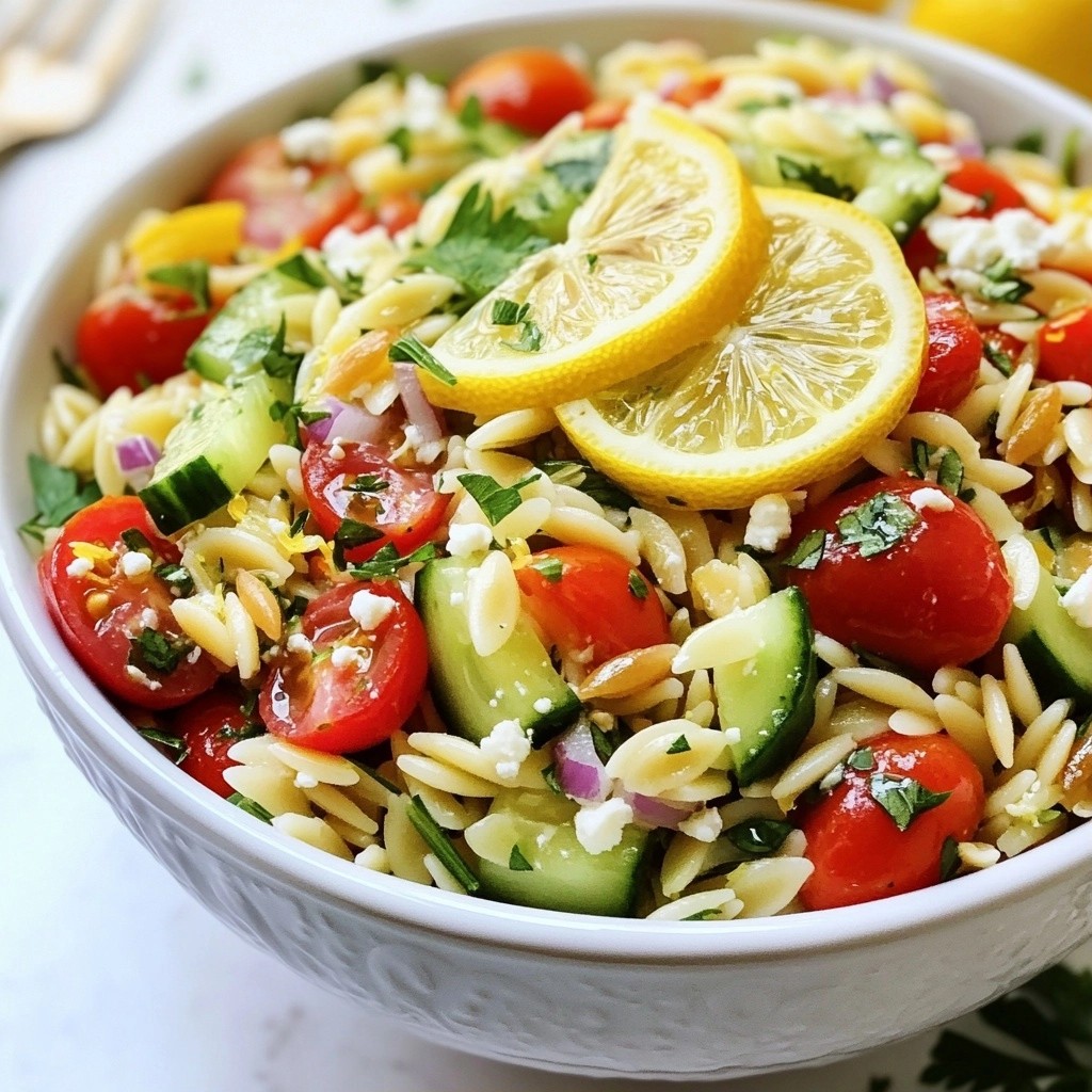 Zesty Side Dish Lemon Herb Orzo Salad Delight
