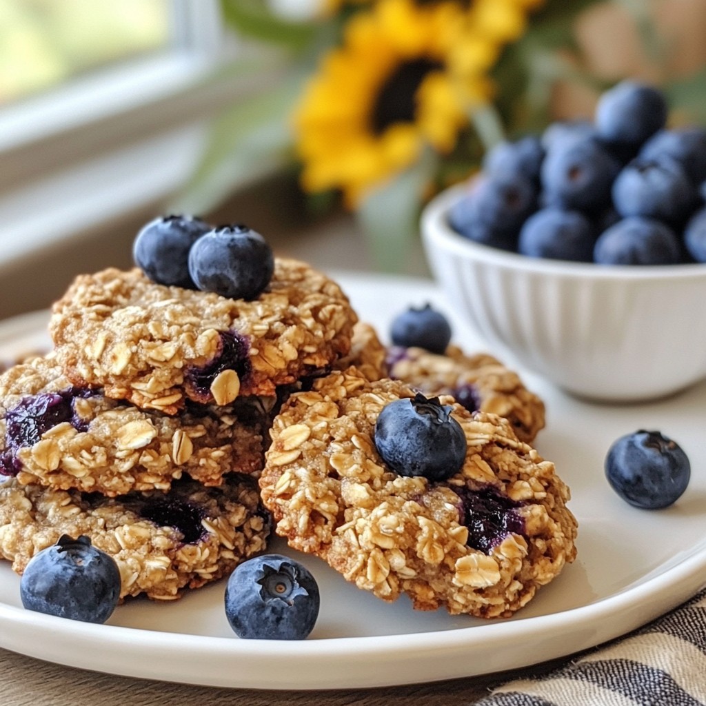 Blueberry Oatmeal Breakfast Cookies Easy and Tasty Recipe