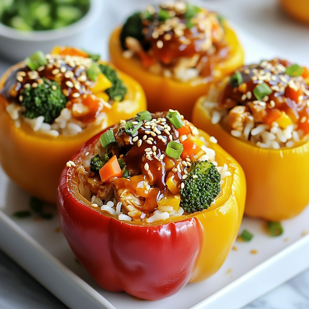 Teriyaki Chicken Stuffed Peppers Flavorful Dinner Idea