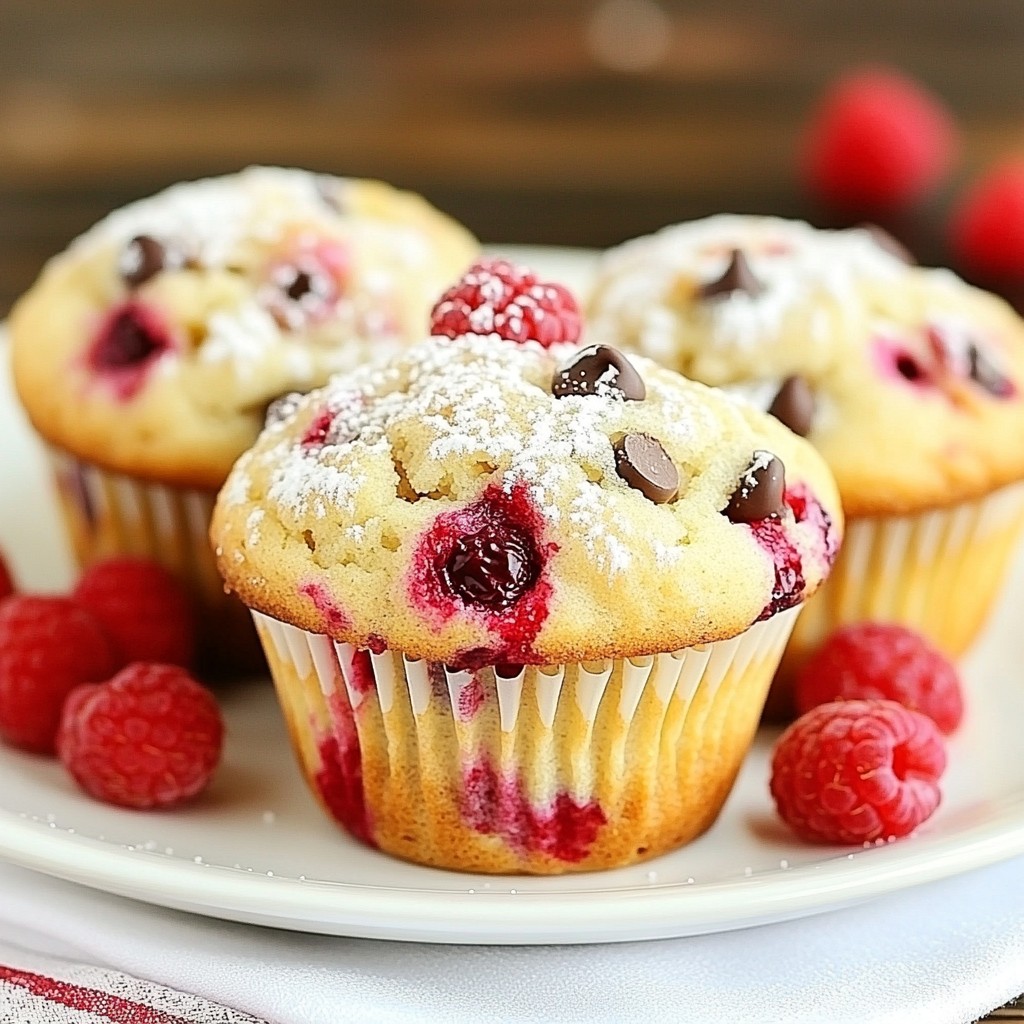 Raspberry Chocolate Chip Muffins Tasty and Easy Bake