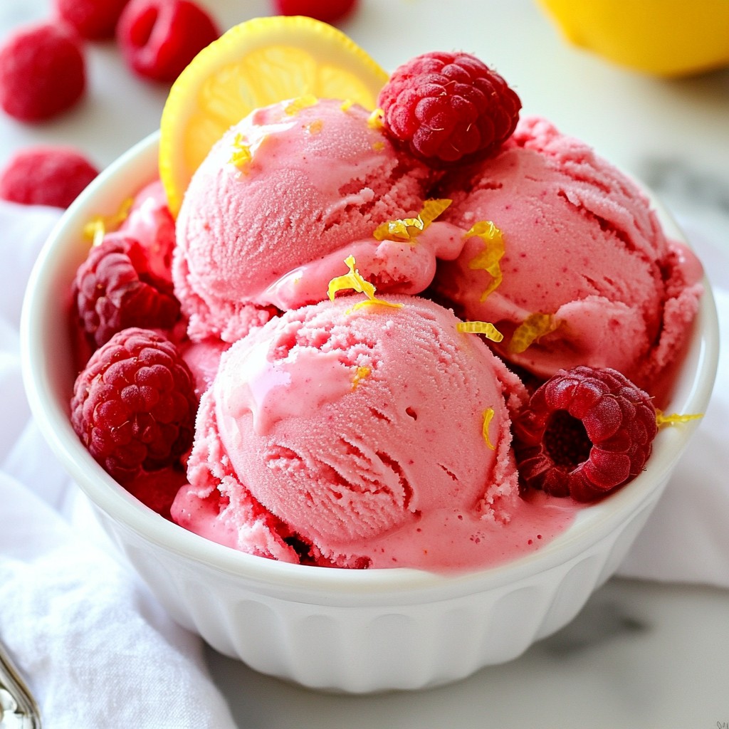 Raspberry Lemon Sorbet Refreshing and Easy Treat
