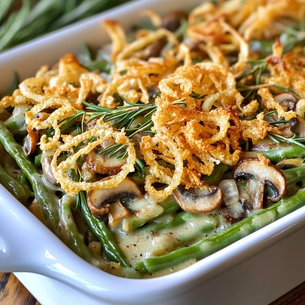 Easy side dish Holiday Herb Green Bean Casserole Delight