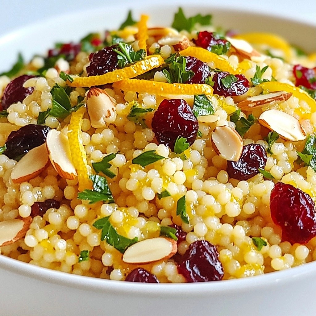 Festive Side Dish Cranberry Citrus Couscous Delight