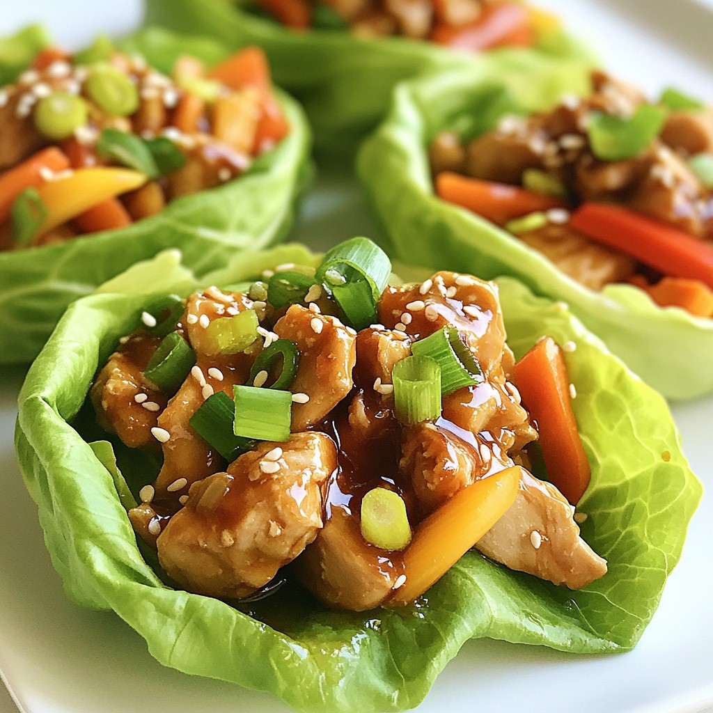 Teriyaki Chicken Lettuce Boats Flavor-Packed Delight