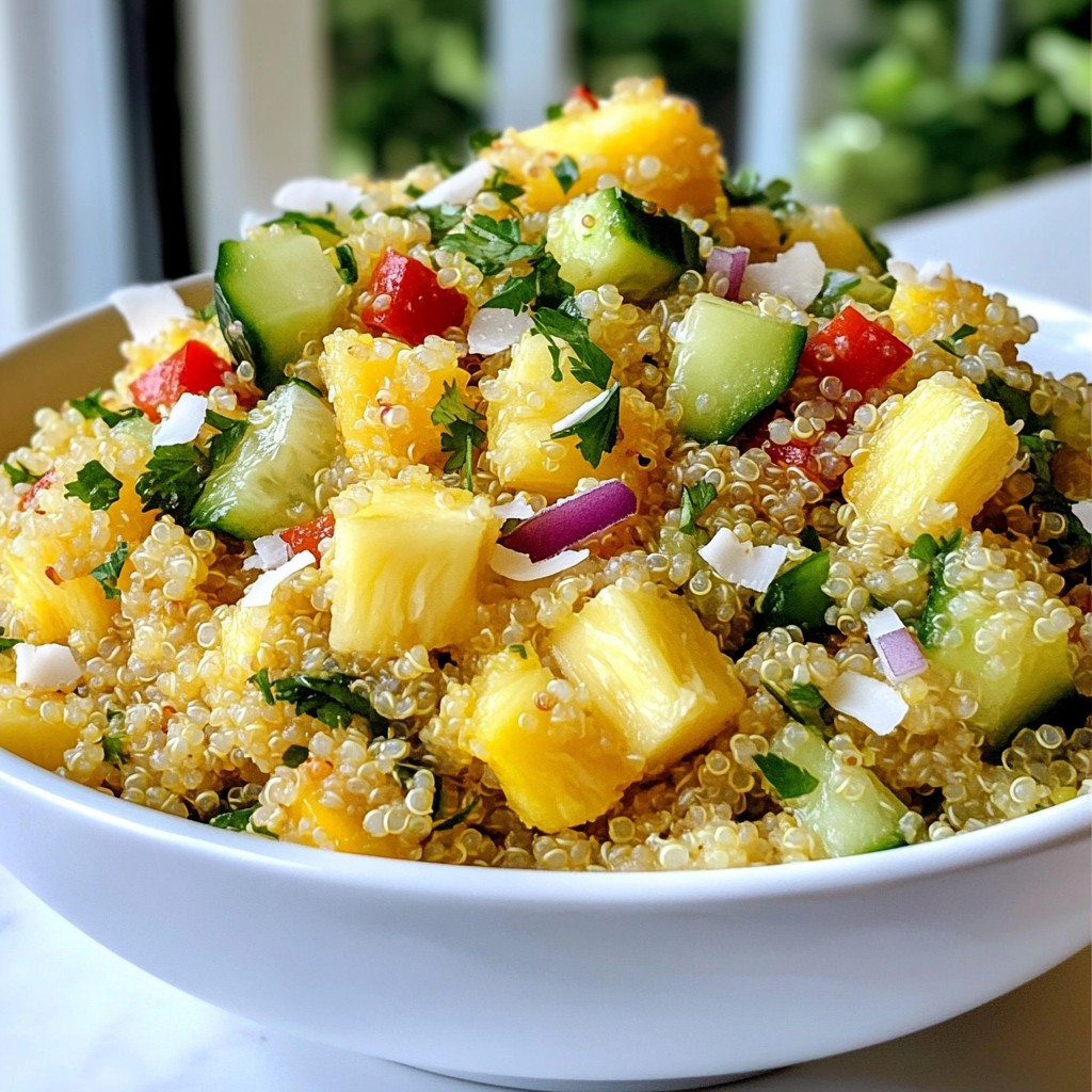 Pineapple Coconut Quinoa Salad Fresh and Tasty Recipe