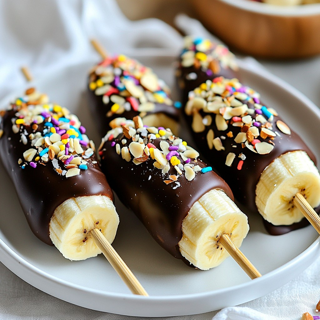 Chocolate Covered Banana Pops Delightful Frozen Treat