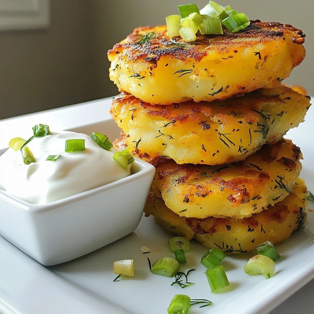 Crispy Easy Side Dish Dill Potato Patties Recipe