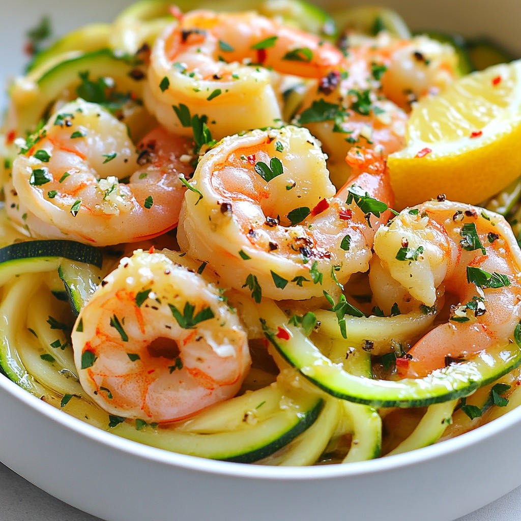 Garlic Butter Shrimp Zoodles Quick and Tasty Recipe
