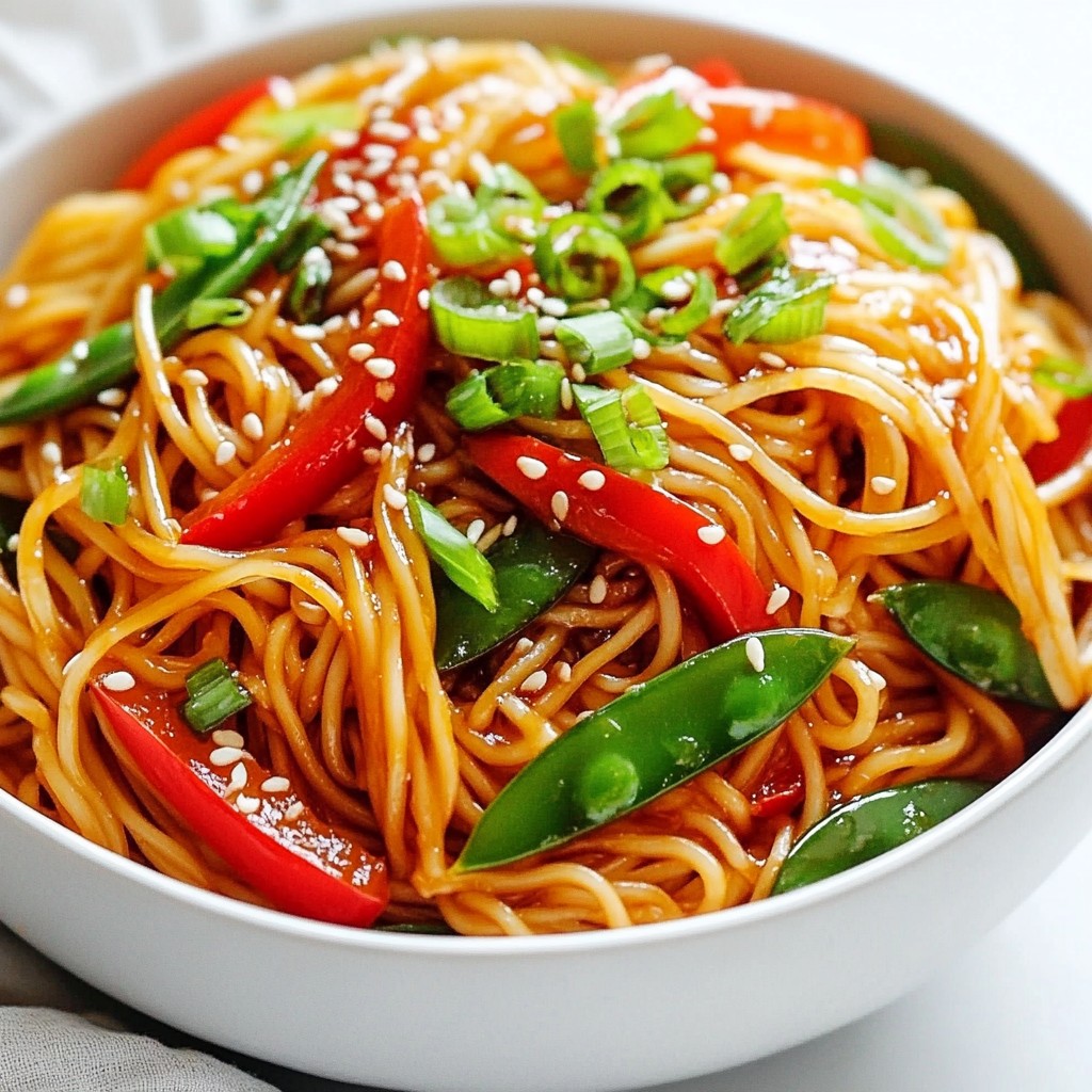Savory Sweet Chili Garlic Noodles Quick and Easy Recipe