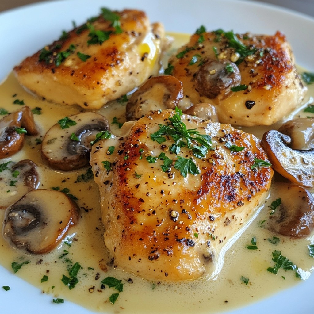 Creamy Garlic Mushroom Chicken Rich Flavorful Delight