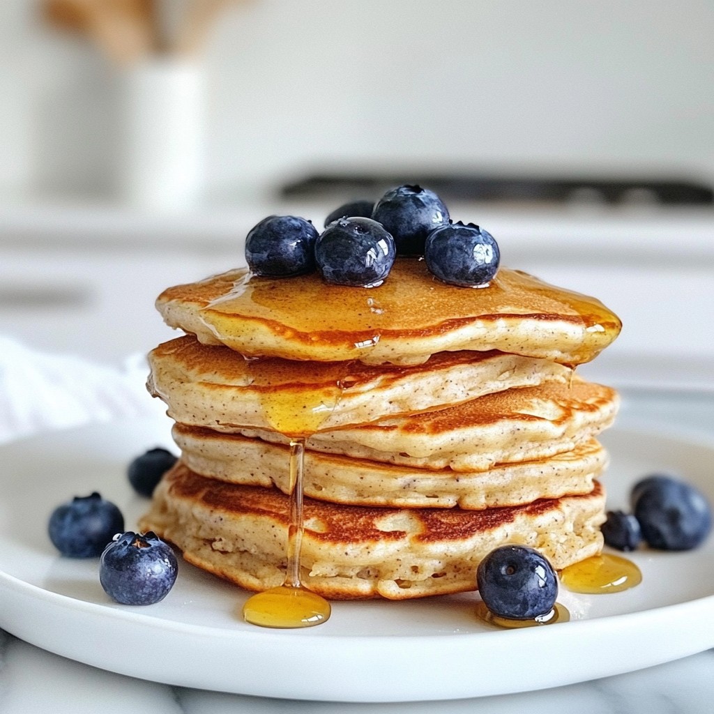 Blueberry Banana Oat Pancakes Healthy and Easy Recipe