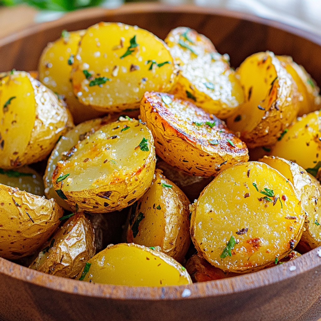 Garlic Herb Roasted Baby Potatoes Simple and Tasty
