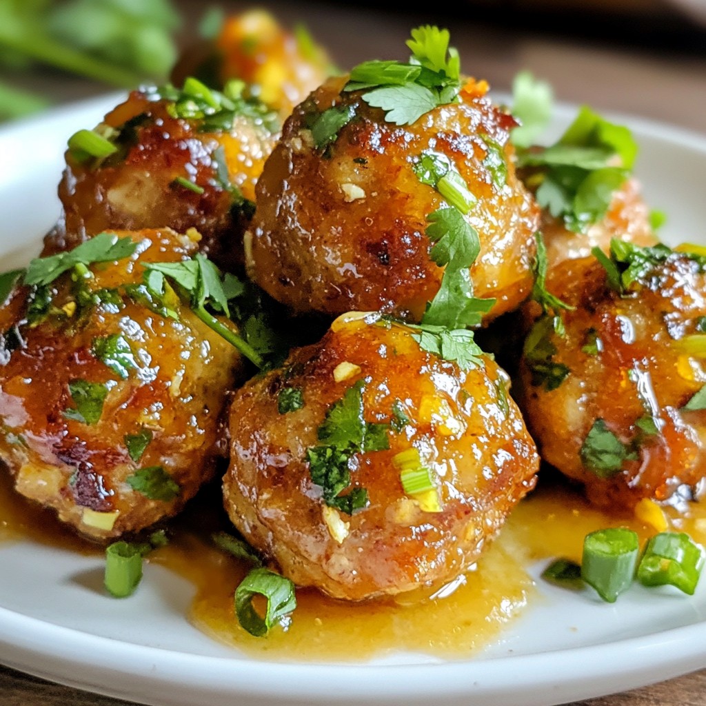 Savory Sweet Thai Chili Meatballs Easy Dinner Recipe