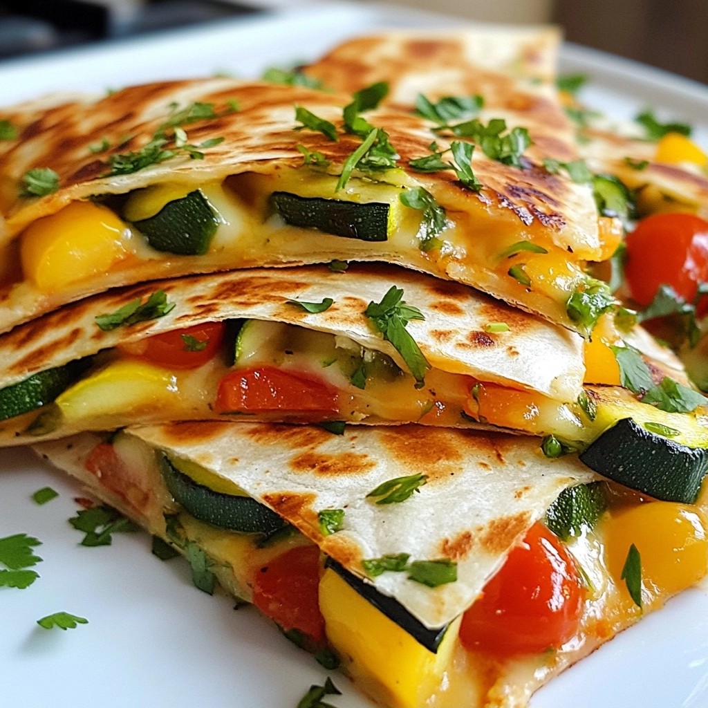 Quick Side Dish Smoky Grilled Vegetable Quesadillas