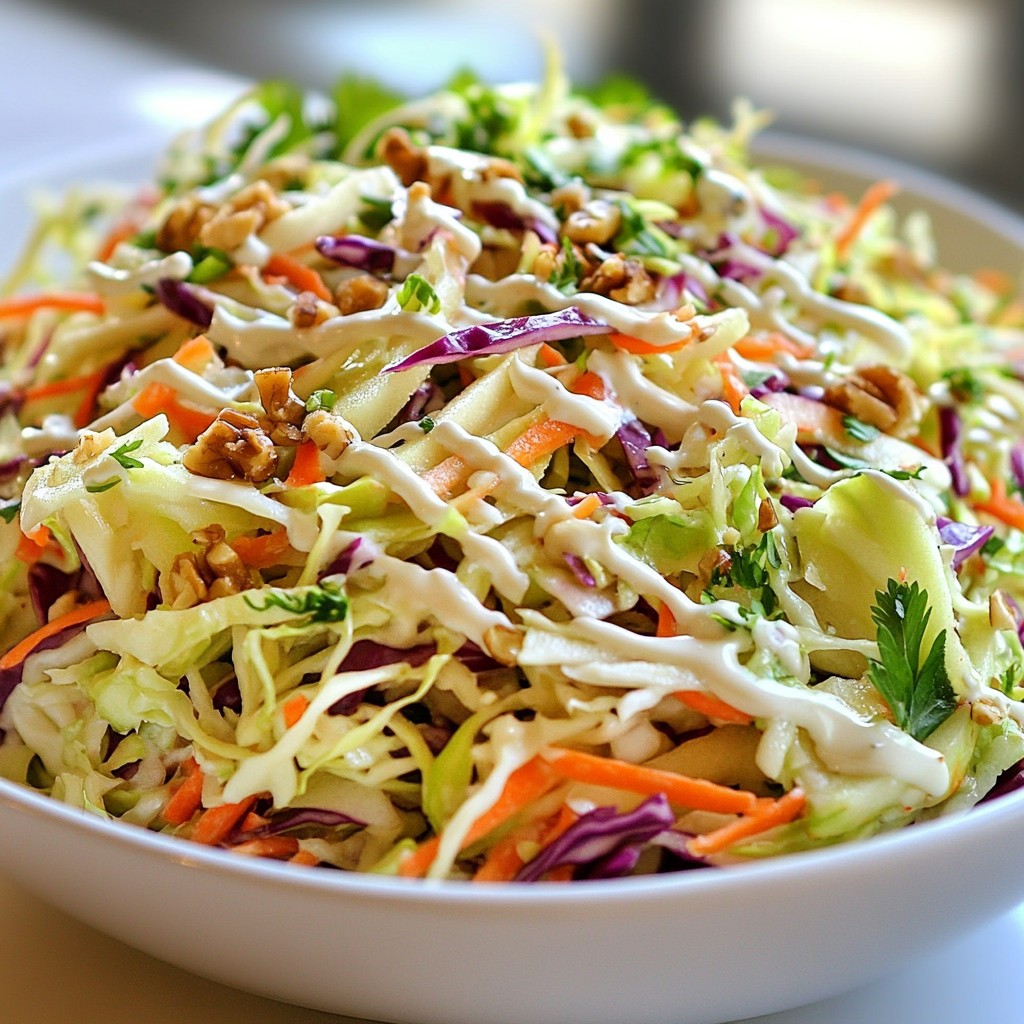 Zesty Quick Side Dish Coleslaw with Apple Recipe