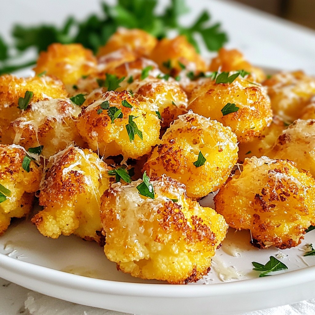 Garlic Parmesan Cauliflower Bites Perfectly Crispy Treat