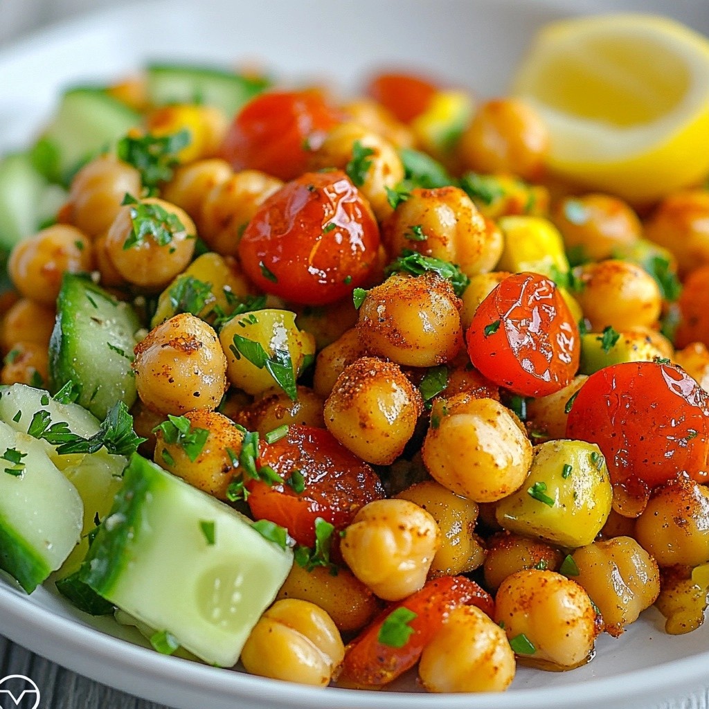 Roasted Easy Side Dish Spiced Chickpea Salad Delight