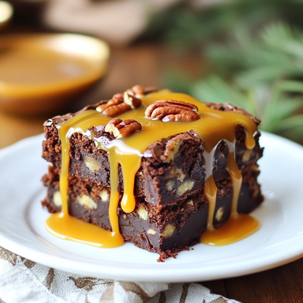 Chocolate Caramel Turtle Brownies Irresistible Delight