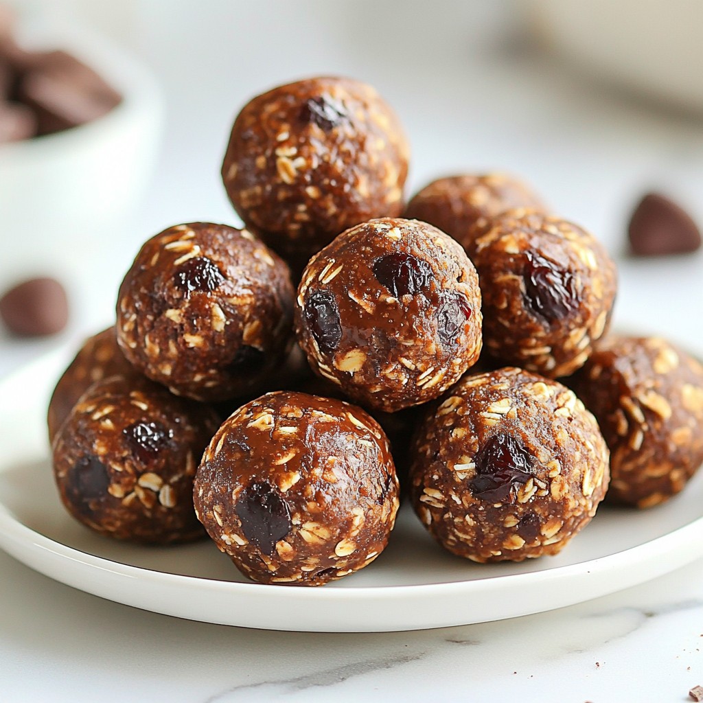 Chocolate Cherry Energy Bites Healthy Snack Option
