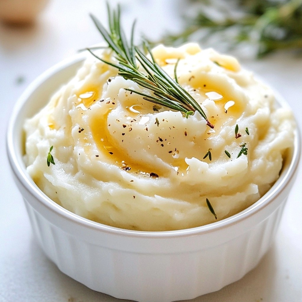 Savory side dish Rosemary Parmesan Mashed Potatoes