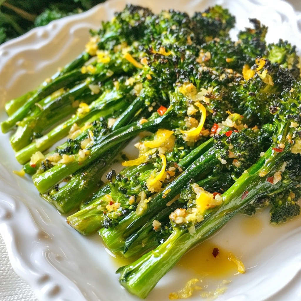 Lemon Garlic Roasted Broccolini Flavorful Side Dish