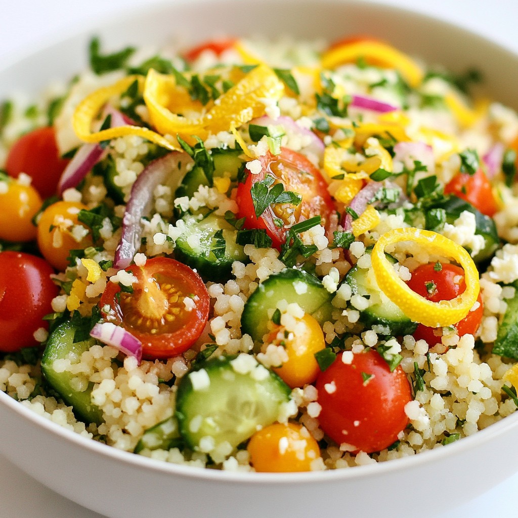 Lemon Herb Couscous Salad Refreshing and Simple Dish