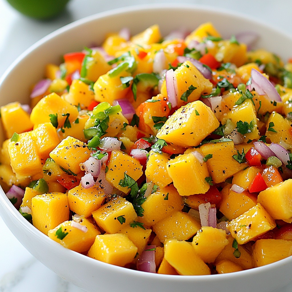 Tangy Quick Side Dish Mango Salsa Recipe Delight