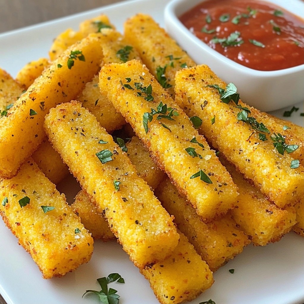 Crispy Easy Side Dish Garlic Herb Polenta Sticks