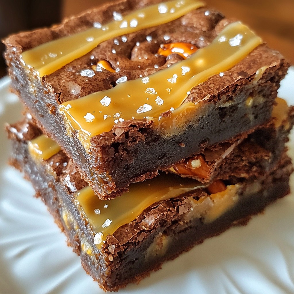 Salted Caramel Pretzel Brownies Rich and Irresistible Treat