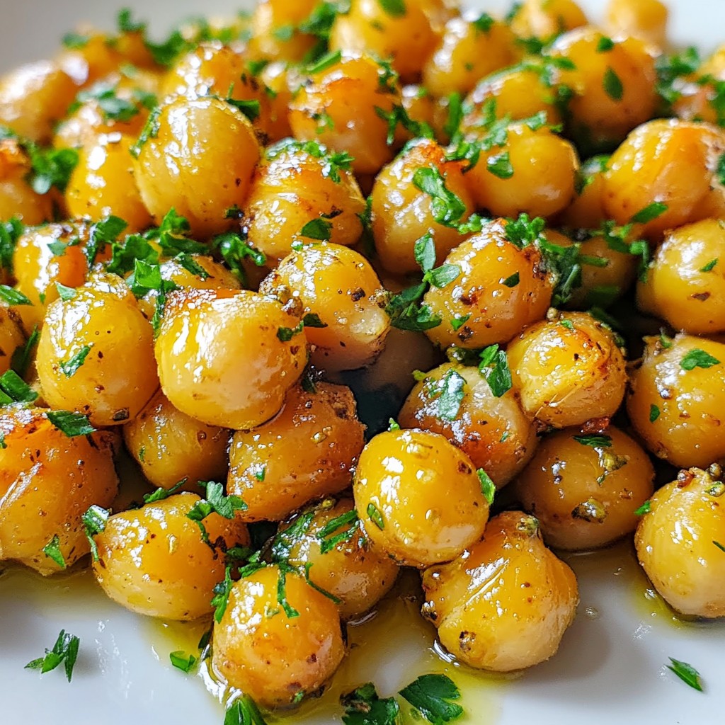 Garlic Herb Roasted Chickpeas Crispy and Flavorful Snack