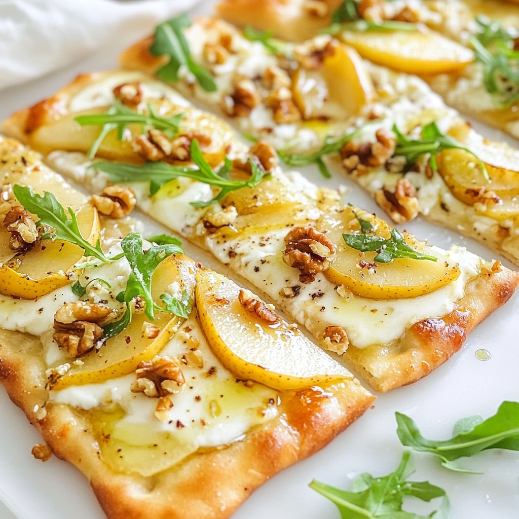 Caramelized Pear Gorgonzola Flatbread Delightful Recipe