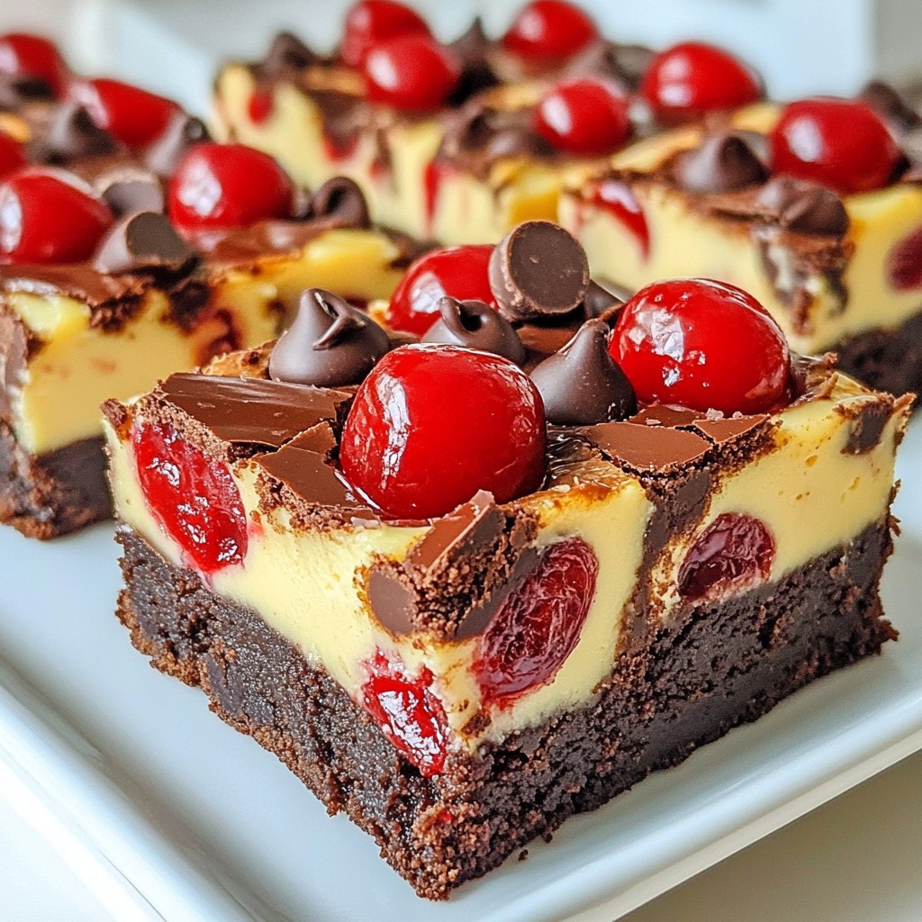 Cherry Chocolate Cheesecake Brownies Delightful Treat