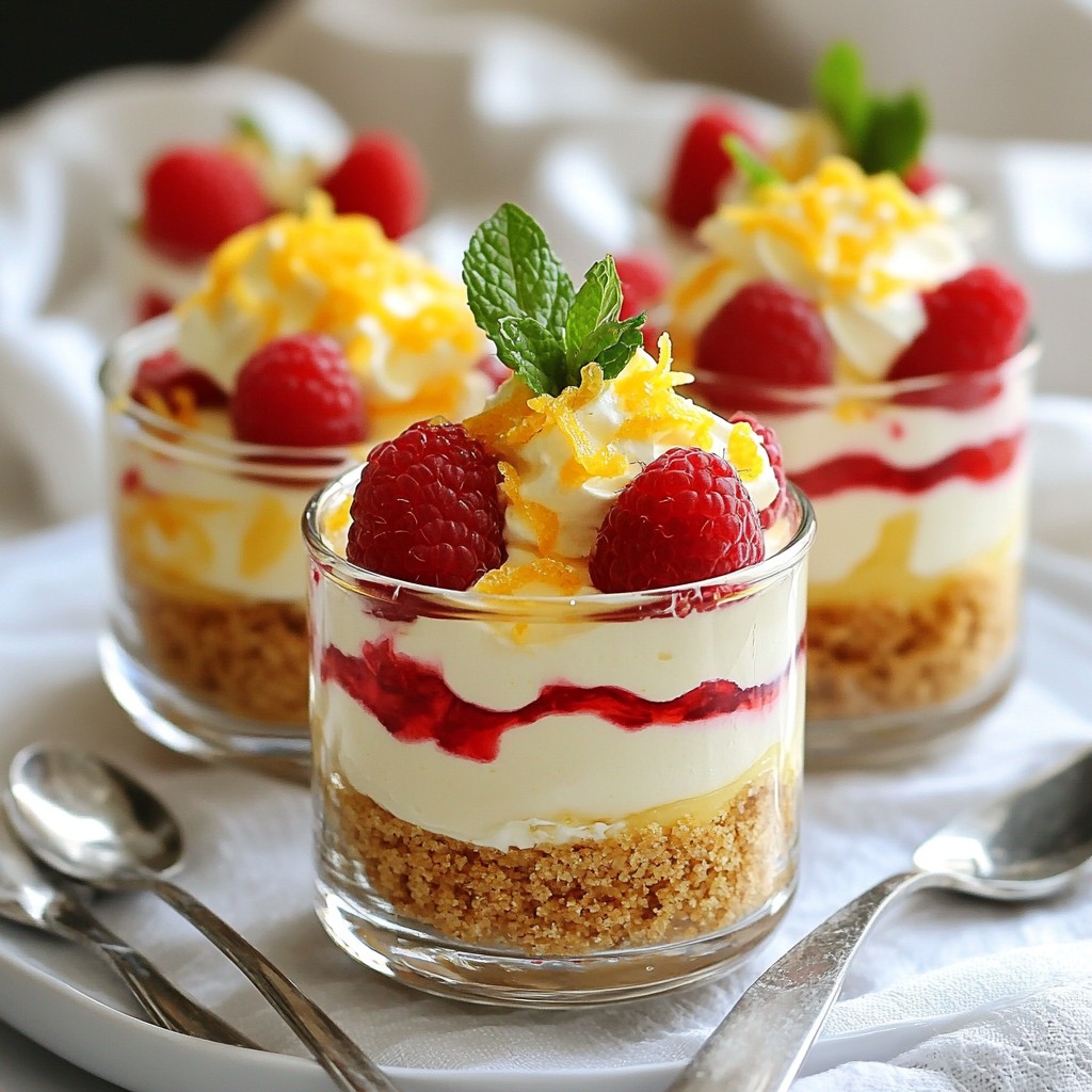 Lemon Raspberry Cheesecake Parfaits Delightful Treat