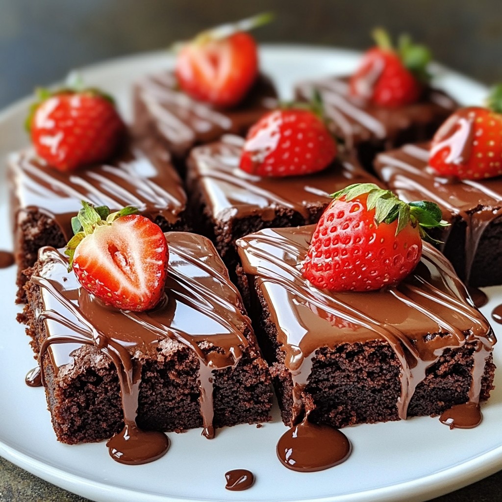 Chocolate Covered Strawberry Brownies Sweet Treat Recipe
