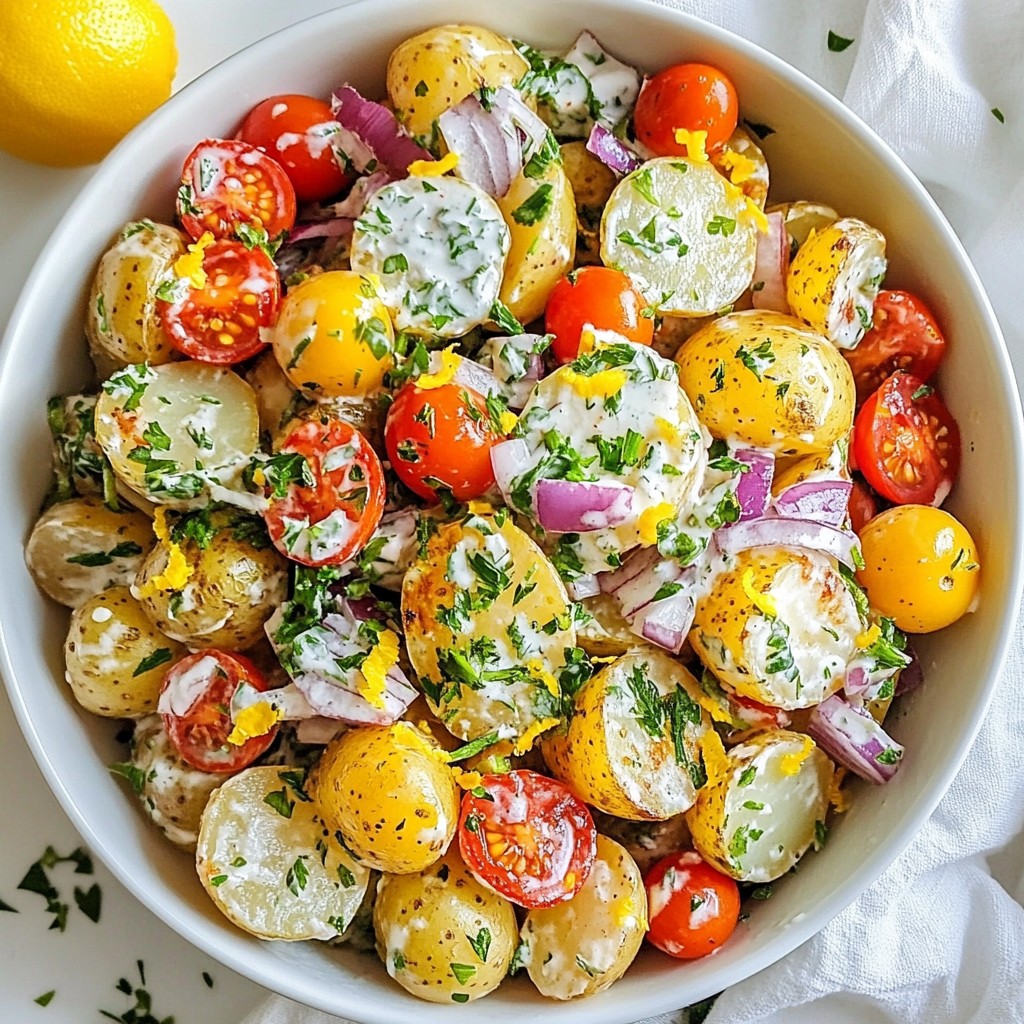 Crunchy Easy Side Dish Herbed Potato Salad Recipe