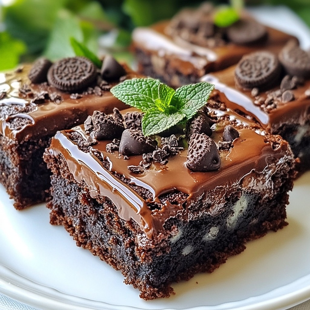 Chocolate Mint Oreo Brownies Delightful Sweet Treat
