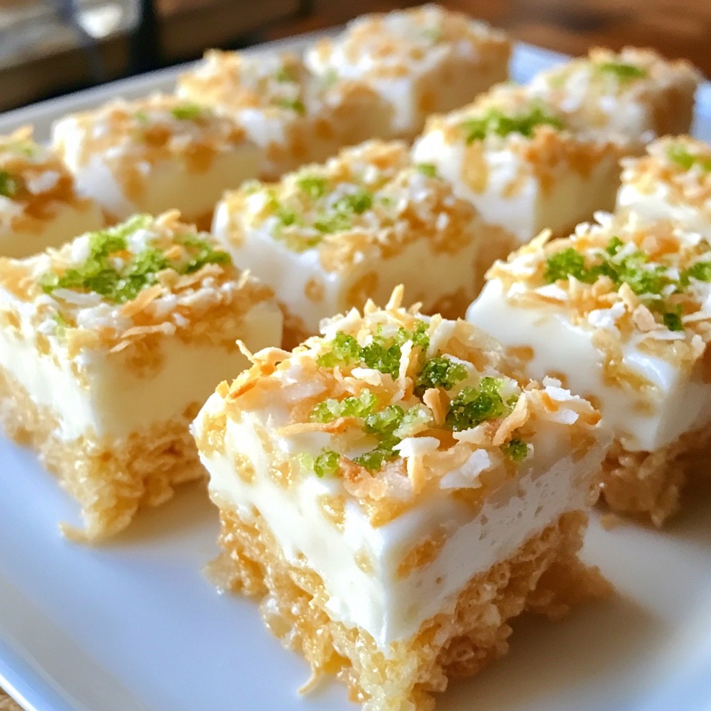 Coconut Lime Rice Krispie Treats Easy and Tasty Recipe