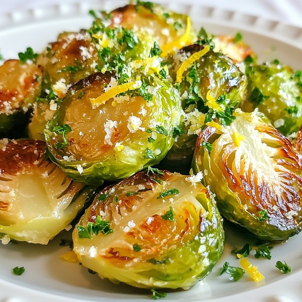 Lemon Garlic Roasted Brussels Sprouts Flavorful Side