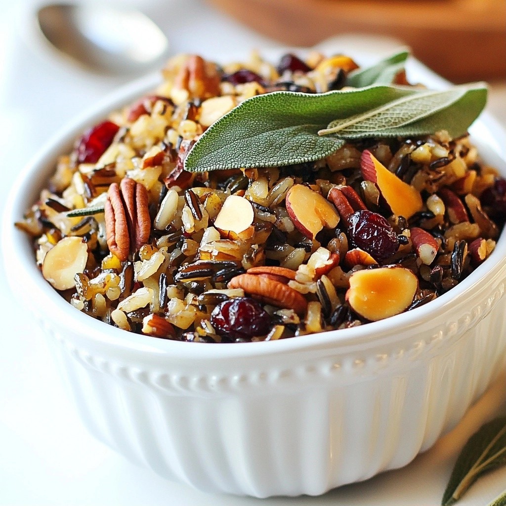 Festive Side Dish Chestnut and Sage Wild Rice Recipe