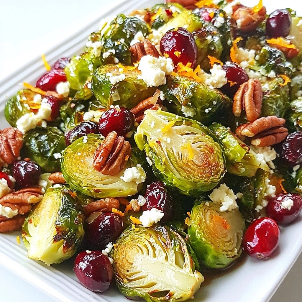 Festive Easy Side Dish Cranberry Brussels Sprouts Delight