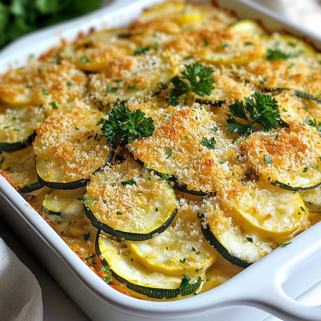 Garlic Parmesan Zucchini Casserole Flavorful Dish
