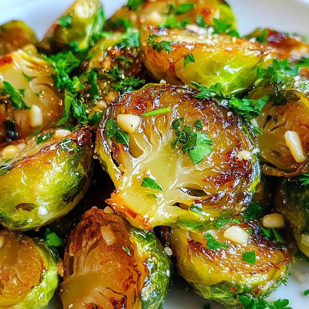 Honey Garlic Roasted Brussels Sprouts Tasty Side Dish