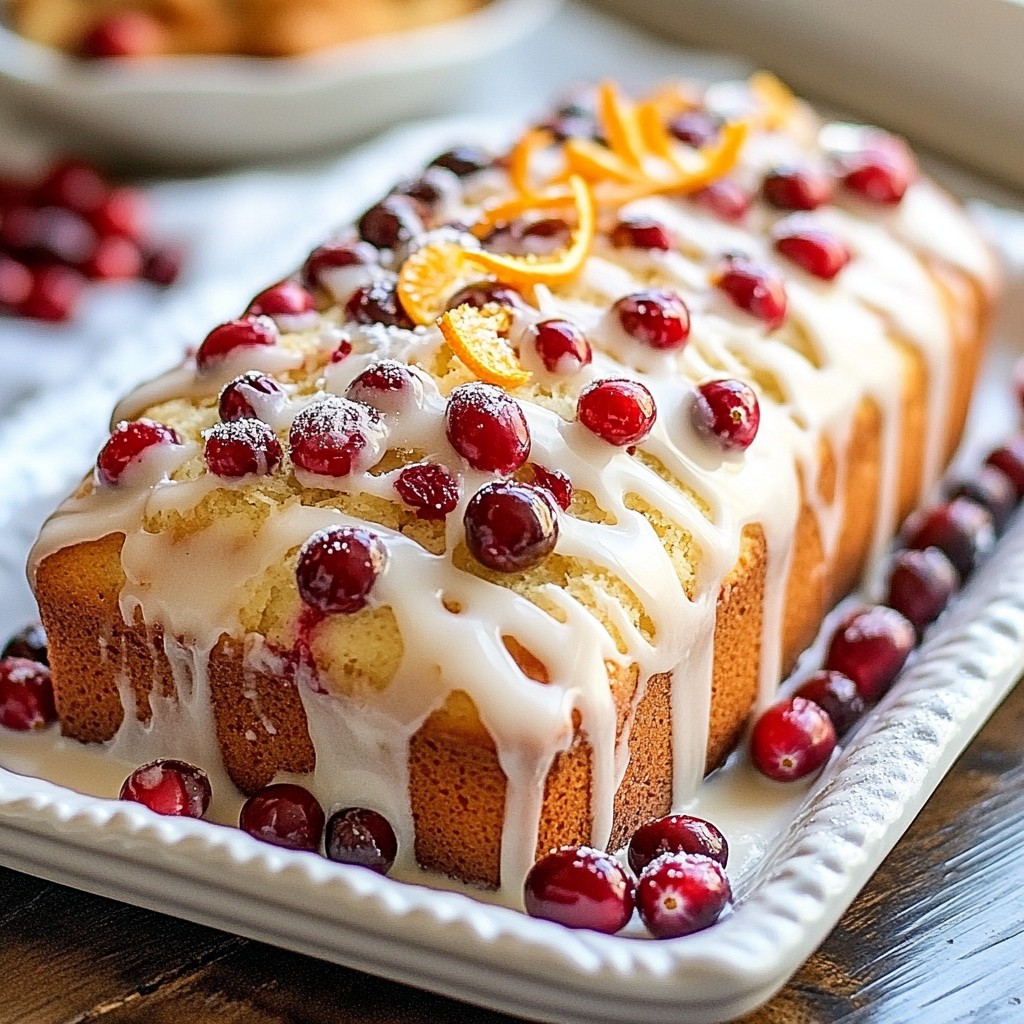 Cranberry Orange Bread with Glaze Delightful Recipe
